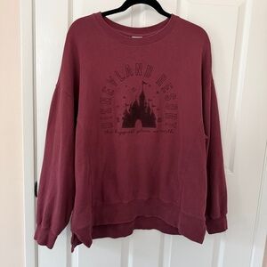 Burgundy Disneyland Resort happiest place on earth sweatshirt size large